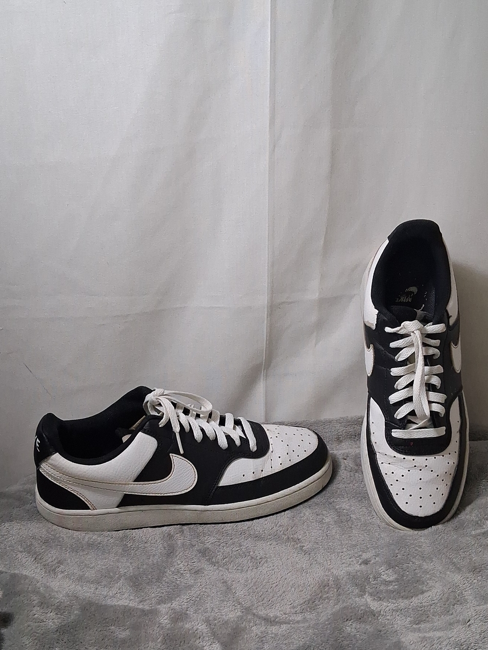 Nike Court Vision Low Shoes Black White -Panda- Style#HM9862 001 Men Size 10